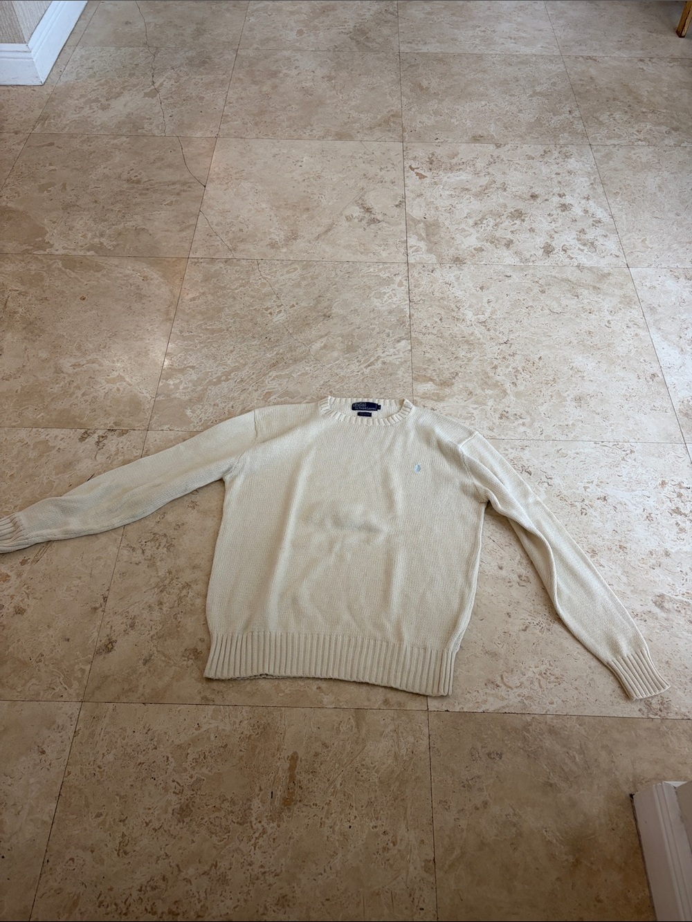 Polo by Ralph Lauren Off-White Crewneck Sweater